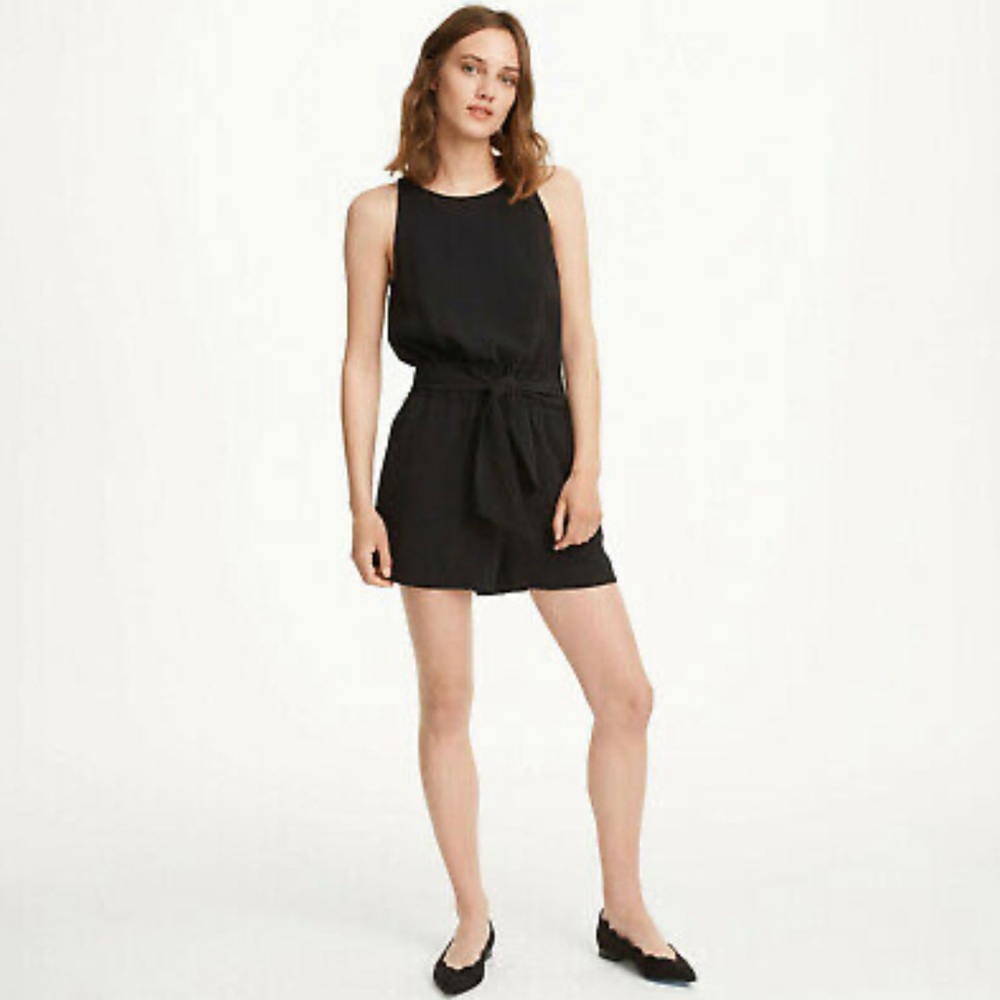 Club Monaco Sleeveless Taye Romper Black